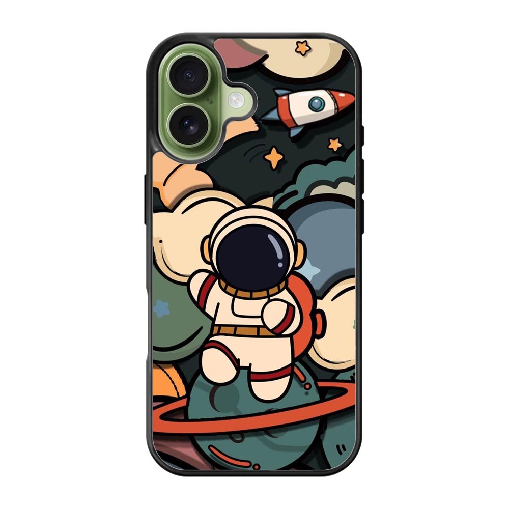 Cute Astronaut Run in Space iPhone 17 Case QC8811