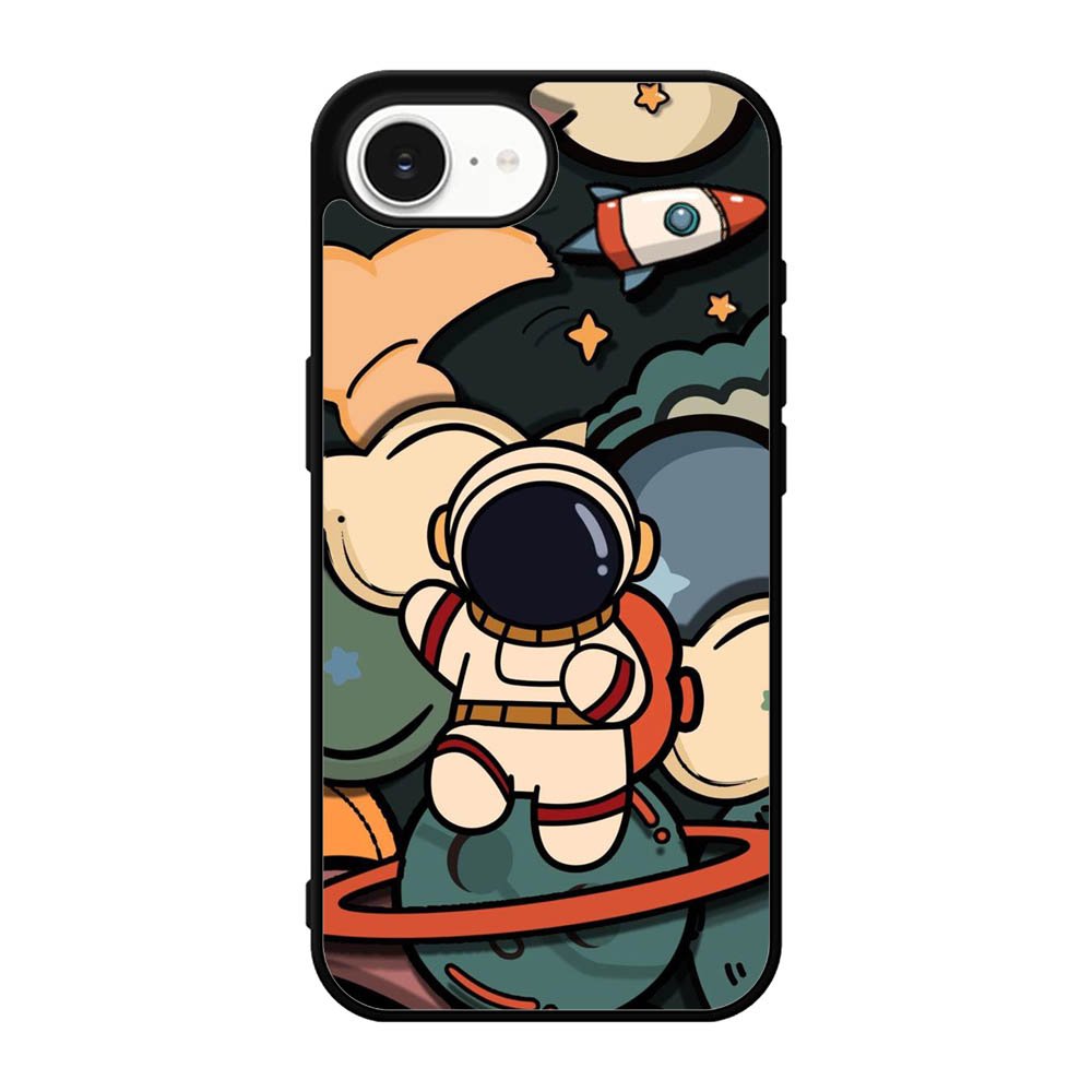 Cute Astronaut Run in Space iPhone 17e Case OV8811