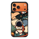 Cute Astronaut Run in Space iPhone 17 Pro Case QC8811