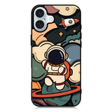 Cute Astronaut Run in Space iPhone 16 Case QC8811