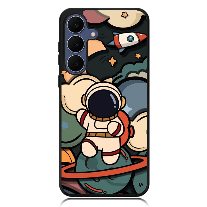 Cute Astronaut Run in Space Samsung Galaxy S25 FE Case OV8811
