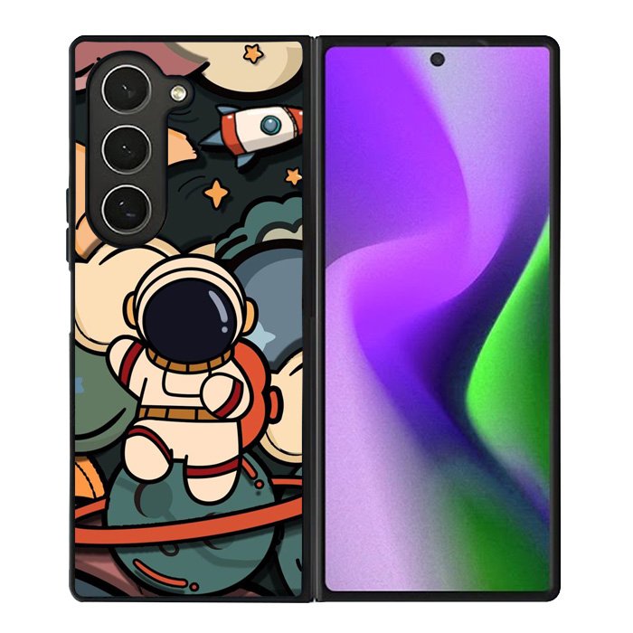 Cute Astronaut Run in Space Samsung Galaxy Z Fold 6 5G 2024 Case OV8811