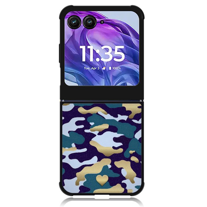 New Camo Heart Motorola Moto Razr Plus 2024 , Moto Razr+ 2024 Case OV8818