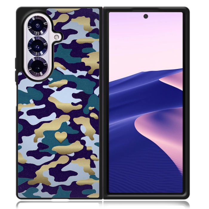 New Camo Heart Samsung Galaxy Z Fold 7 Case OV8818