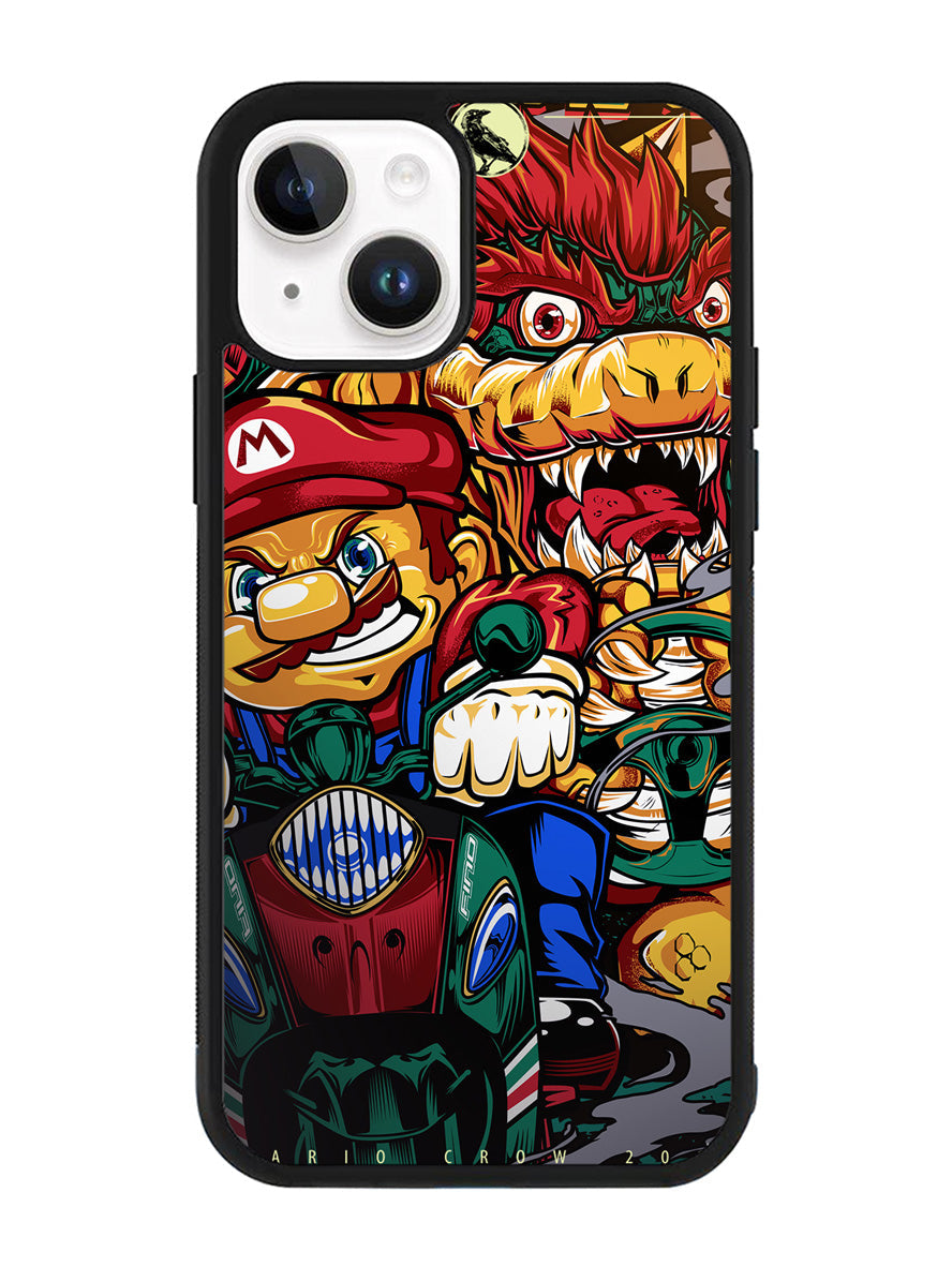 Mario Racing Brother iPhone 14 Plus Case QC8852