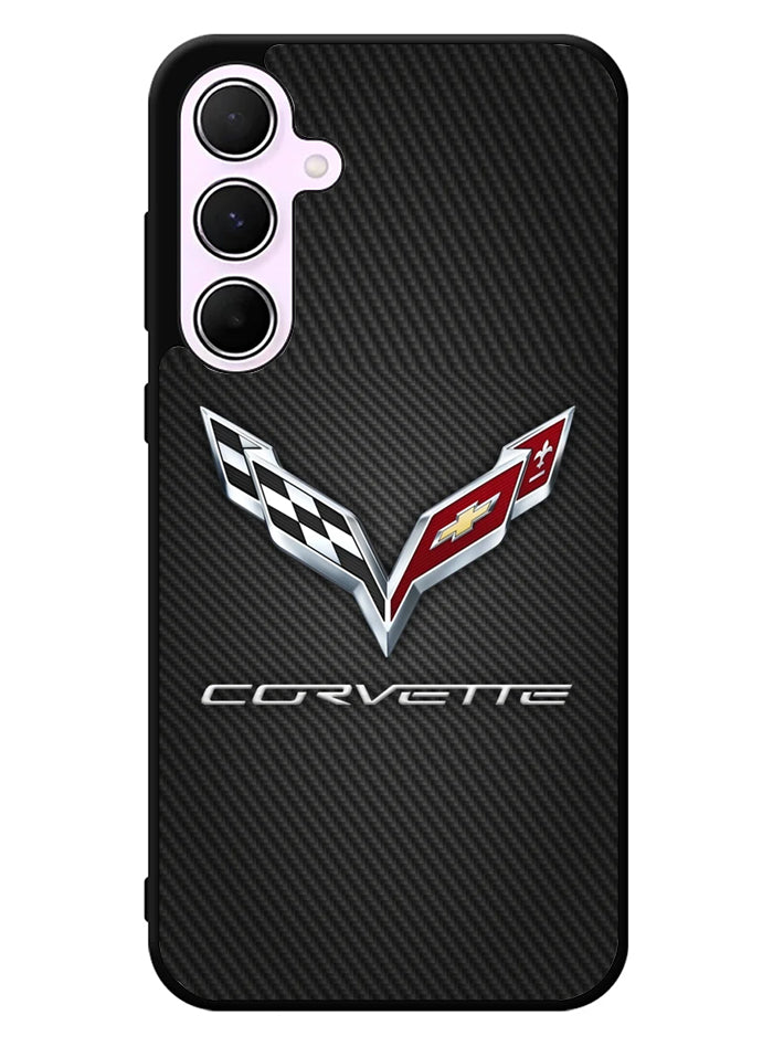 Corvette Logo Carbon 2nd Samsung Galaxy A55 5G Case