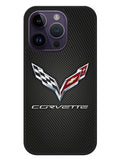Corvette Logo Carbon iPhone 14 Pro Case OV8844