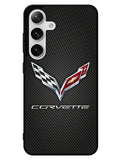 Corvette Logo Carbon 2nd Samsung Galaxy S25 5G Case