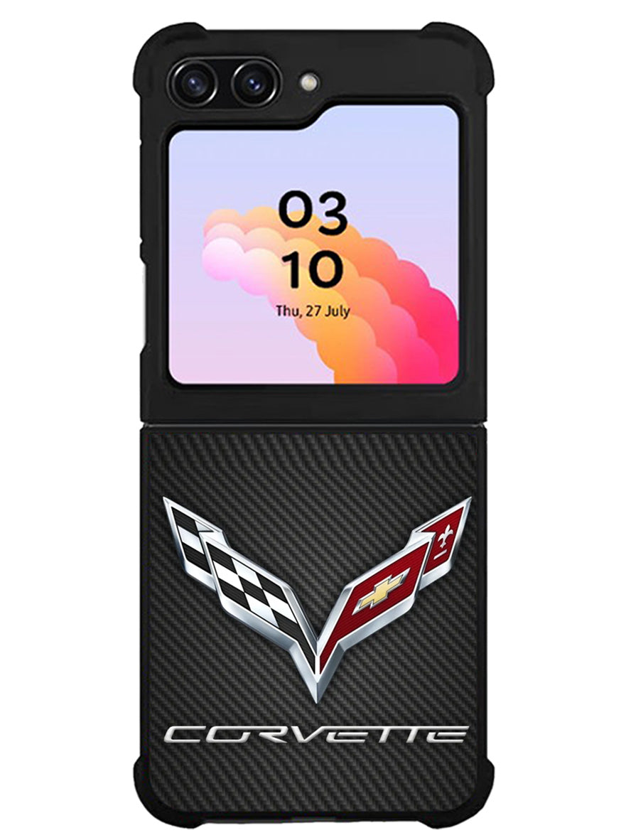 Corvette Logo Carbon 2nd Samsung Galaxy Z Flip 5 5G 2023 Case