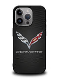 Corvette Logo Carbon 2nd iPhone 15 Pro Case