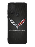 Corvette Logo Carbon 2nd Motorola Moto G Pure 2021 , Moto G Power 2022 Case