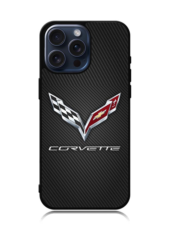 Corvette Logo Carbon iPhone 15 Pro Case OV8844