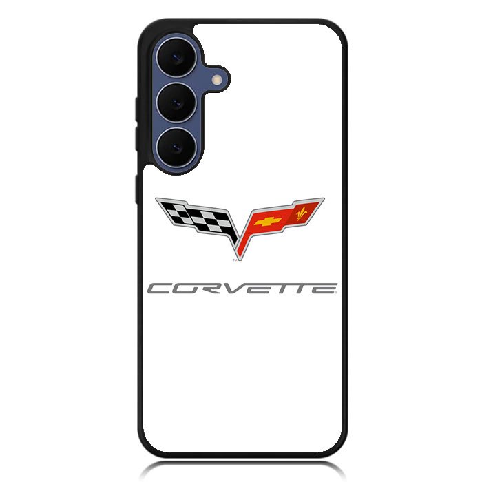 Corvette Logo White Background Samsung Galaxy S25 FE Case OV8847
