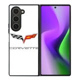 Corvette Logo White Background Samsung Galaxy Z Fold 6 5G 2024 Case OV8847