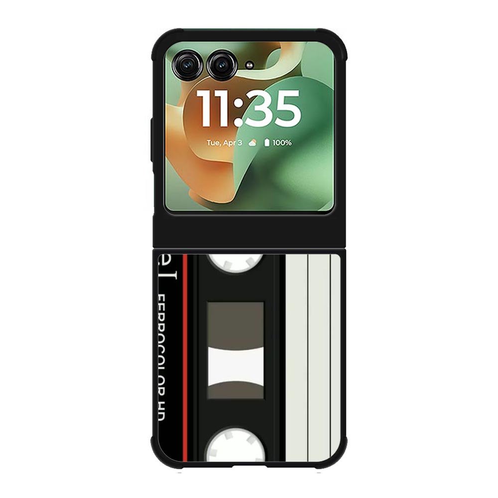 Retro Cassette Tape AGFA FeI Motorola Moto RAZR 2025 Case OV8856