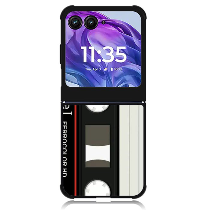 Retro Cassette Tape AGFA FeI Motorola Moto Razr Plus 2024 , Moto Razr+ 2024 Case OV8856