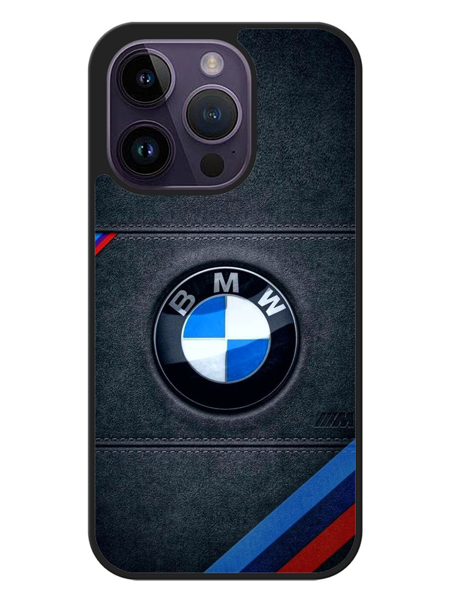 BMW Logo Leather iPhone 14 Pro Max Case OV11172