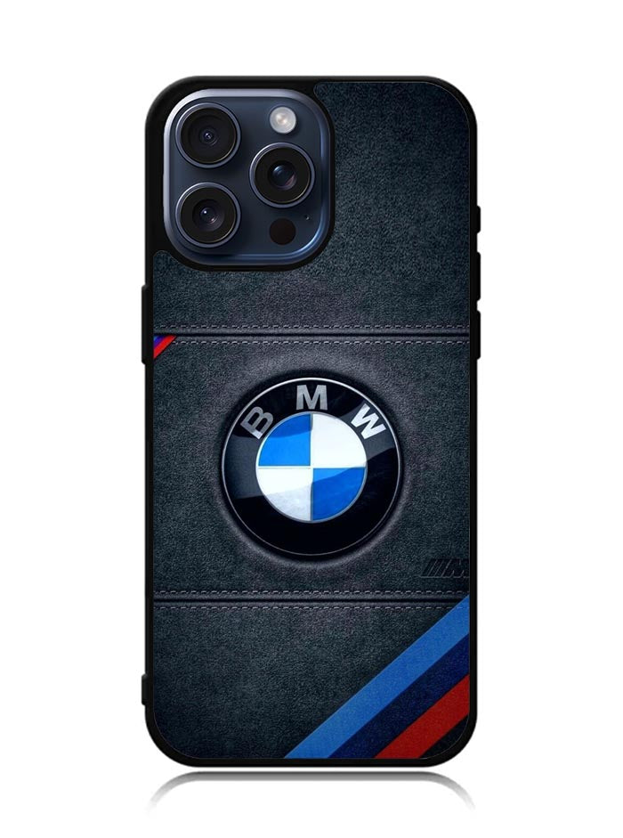 BMW Logo Leather iPhone 15 Pro Max Case OV11172
