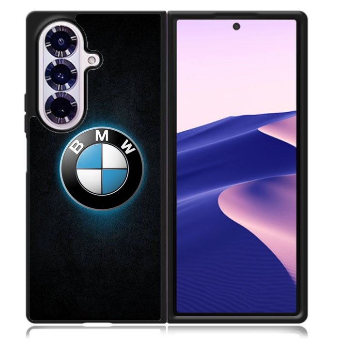 BMW Blue Glow Logo Samsung Galaxy Z Fold 7 Case OV11164
