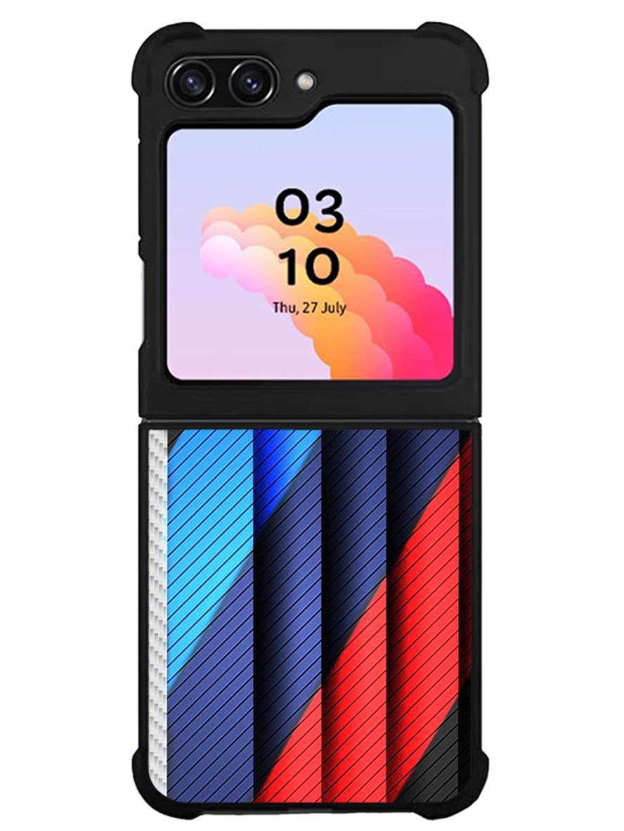 BMW Stripes On Metal Samsung Galaxy Z Flip 5 5G 2023 Case OV11182