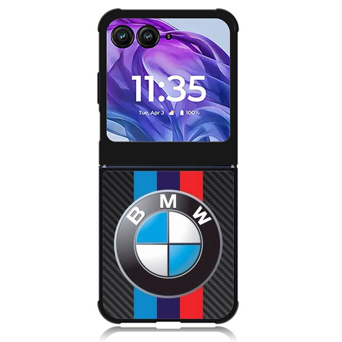 BMW Carbon Stripes Logo Motorola Moto Razr Plus 2024 , Moto Razr+ 2024 Case OV11168