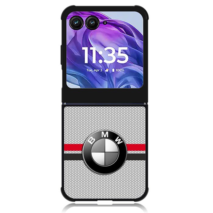 BMW Racing Red Black Logo Motorola Moto Razr Plus 2024 , Moto Razr+ 2024 Case OV11179