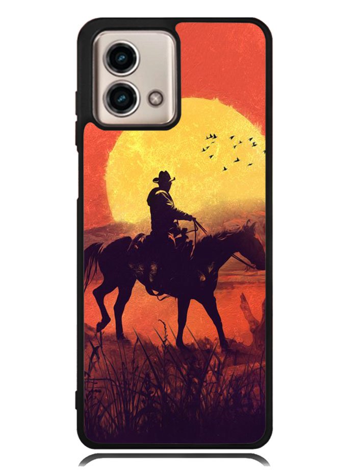 Red dead cowboy sunset Art Motorola Moto G Stylus 5G 2023 Case OV10805