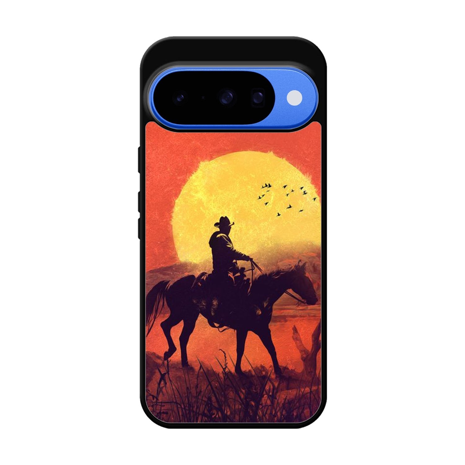 Red dead cowboy sunset Art Google Pixel 10 Case OV10805