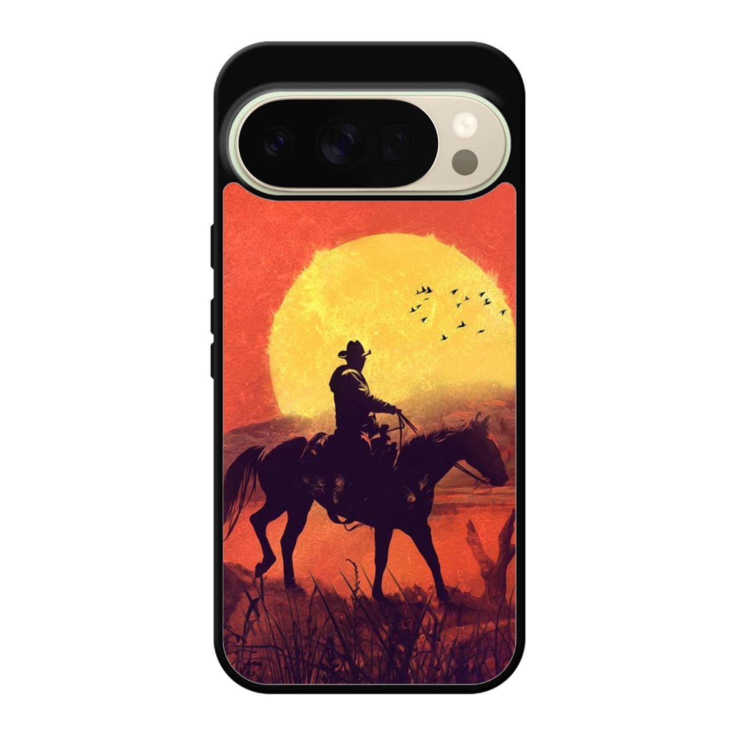 Red dead cowboy sunset Art Google Pixel 10 Pro Case OV10805