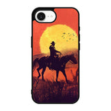 Red dead cowboy sunset Art iPhone 17e Case OV10805