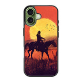 Red dead cowboy sunset Art iPhone 17 Case OV10805
