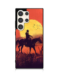 Red dead cowboy sunset Art Samsung Galaxy S25 Ultra 5G Case QC10805