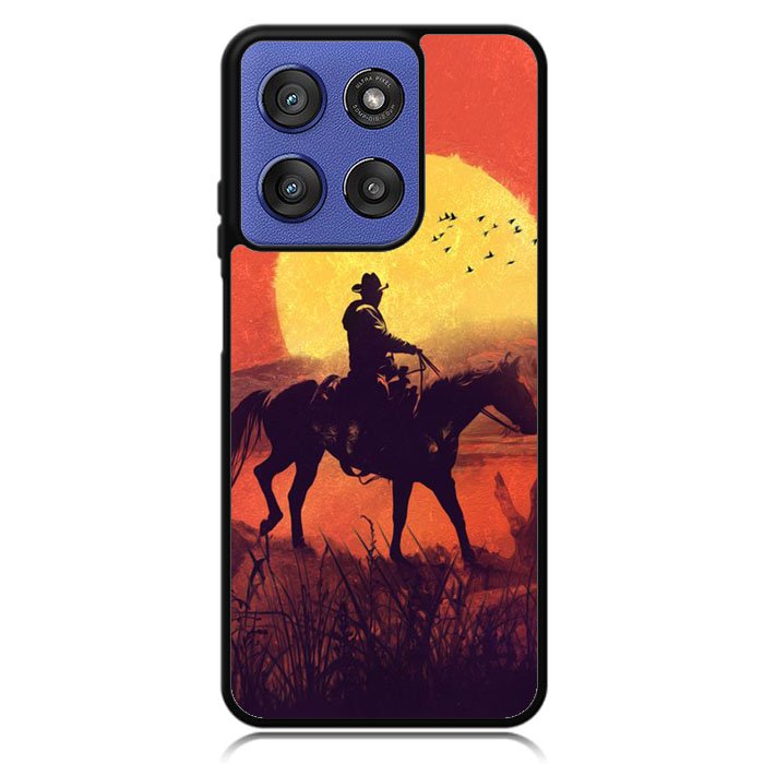 Red dead cowboy sunset Art Motorola Moto G Stylus 5G 2025 Case OV10805