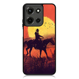 Red dead cowboy sunset Art Motorola Moto G 5G 2025 Case OV10805