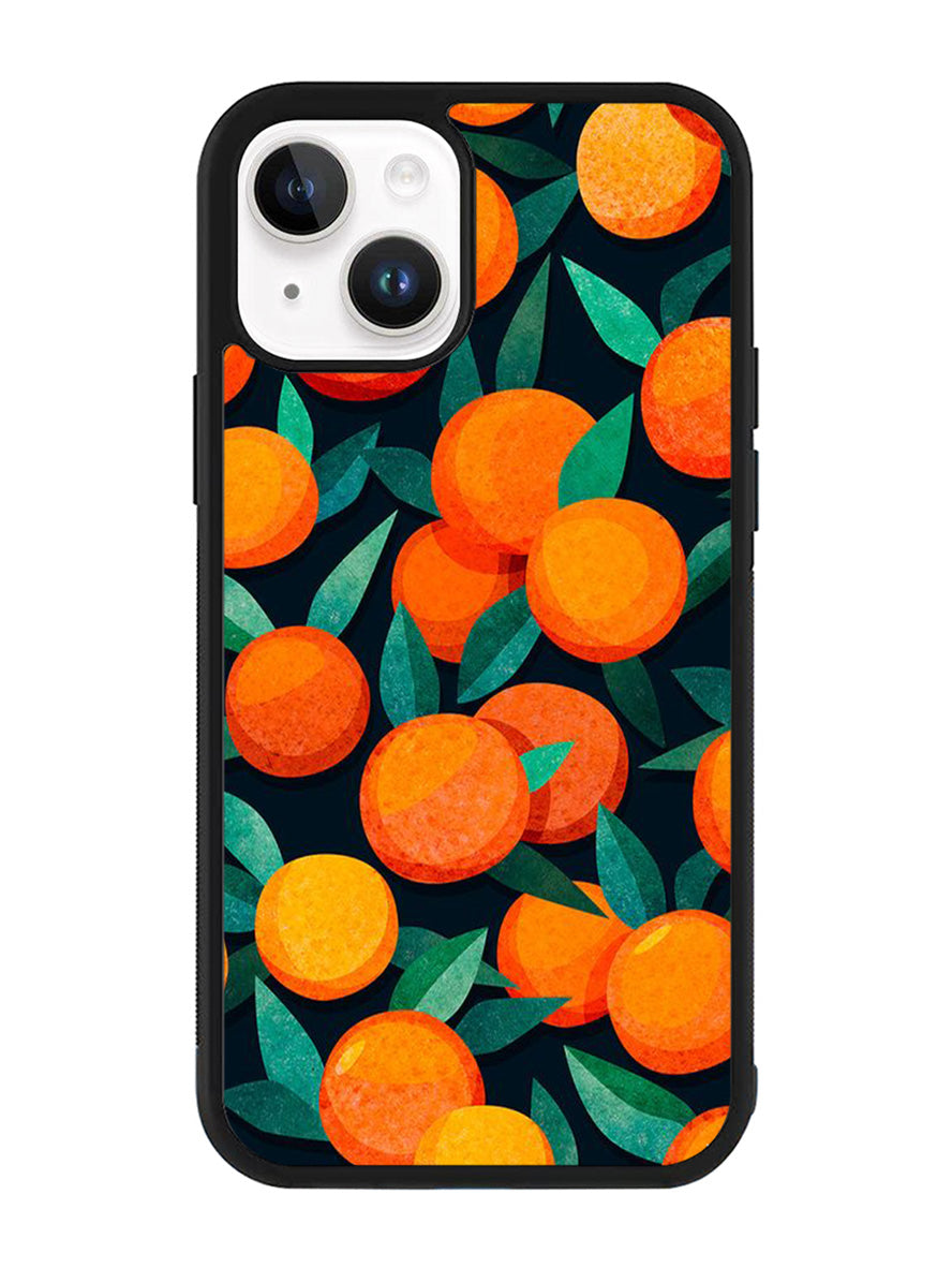 Orange Fruits Pattern iPhone 14 Plus Case QC10786