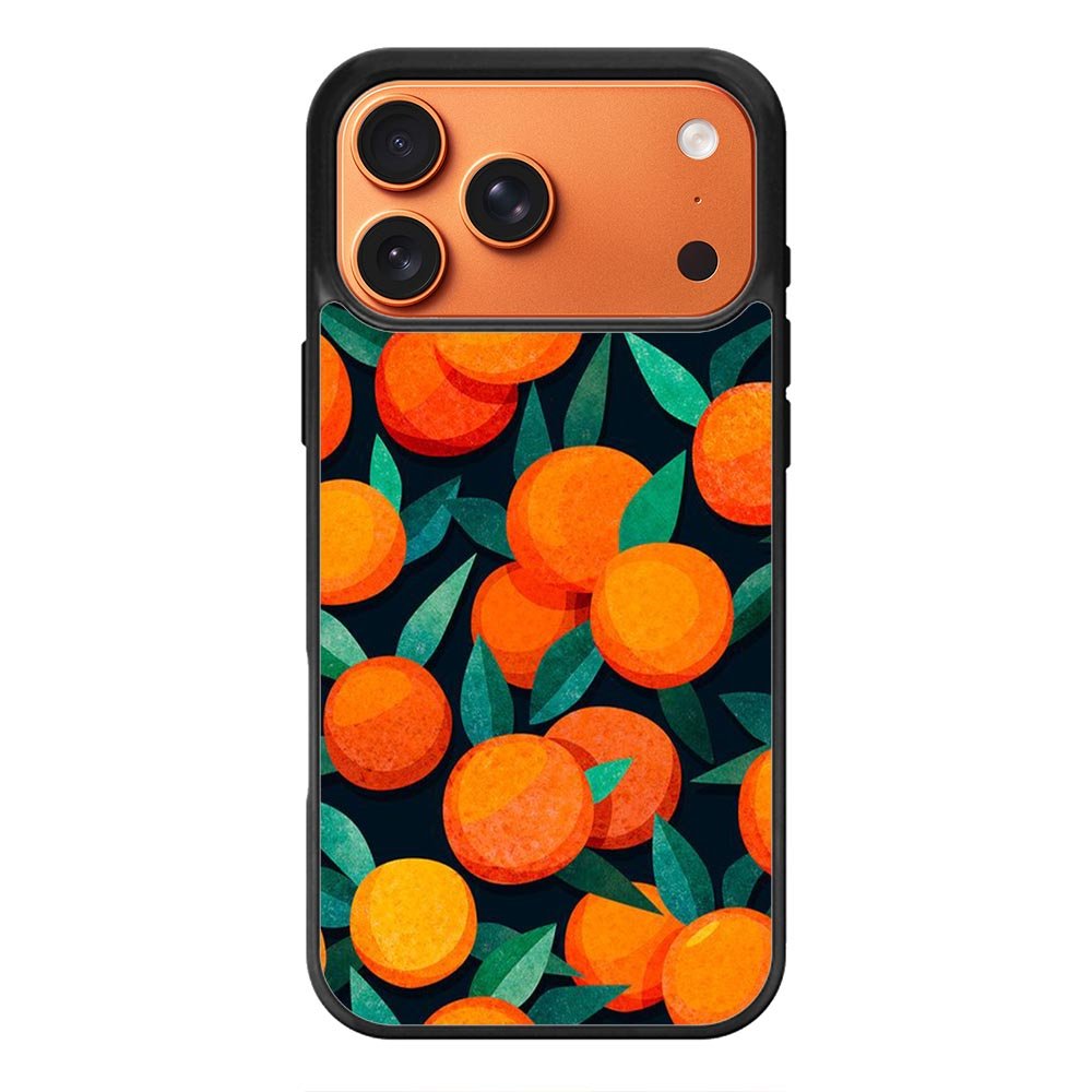 Orange Fruits Pattern iPhone 17 Pro Case QC10786