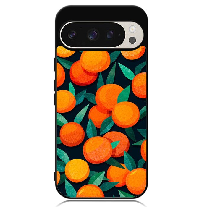 Orange Fruits Pattern Google Pixel 9 | Pixel 9 Pro Case OV10786