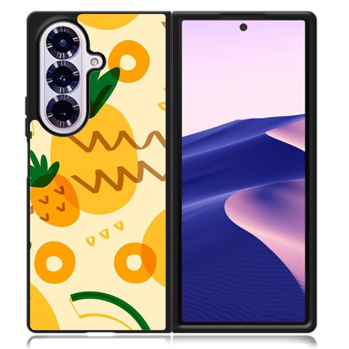 Tropical pineapple fruit pattern Samsung Galaxy Z Fold 7 Case OV10739