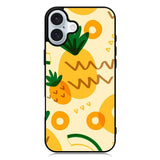 Tropical pineapple fruit pattern iPhone 16 Case QC10739