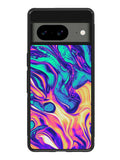 Swirl Paint Blue and Yellow Google Pixel 8A Case QC10837