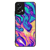 Swirl Paint Blue and Yellow Motorola Moto G Play 2024 Case OV10837