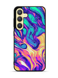 Swirl Paint Blue and Yellow Samsung Galaxy S25 Plus 5G , Samsung Galaxy S25+ 5G Case OV10837