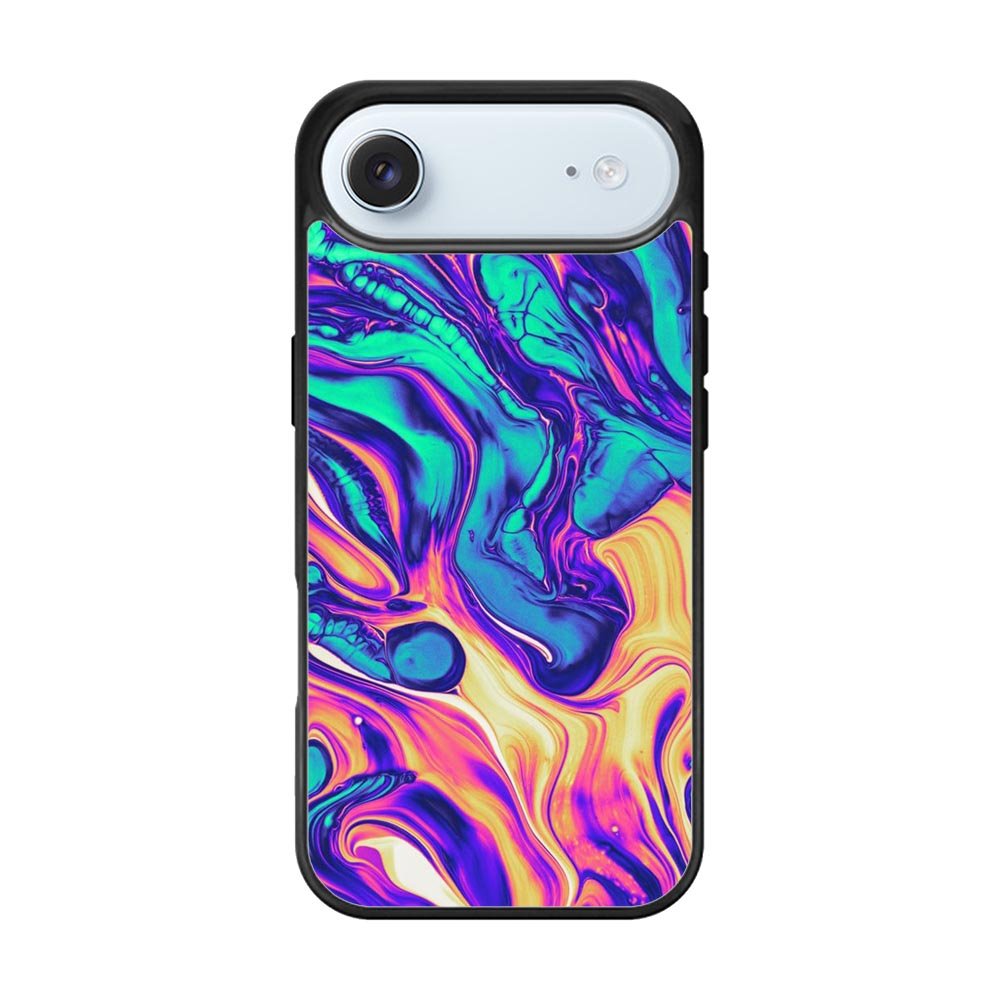 Swirl Paint Blue and Yellow iPhone Air Case QC10837