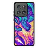 Swirl Paint Blue and Yellow Motorola Moto Edge 2025 Case QC10837