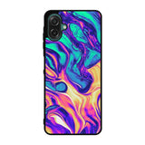 Swirl Paint Blue and Yellow Samsung Galaxy A07 Case QC10837
