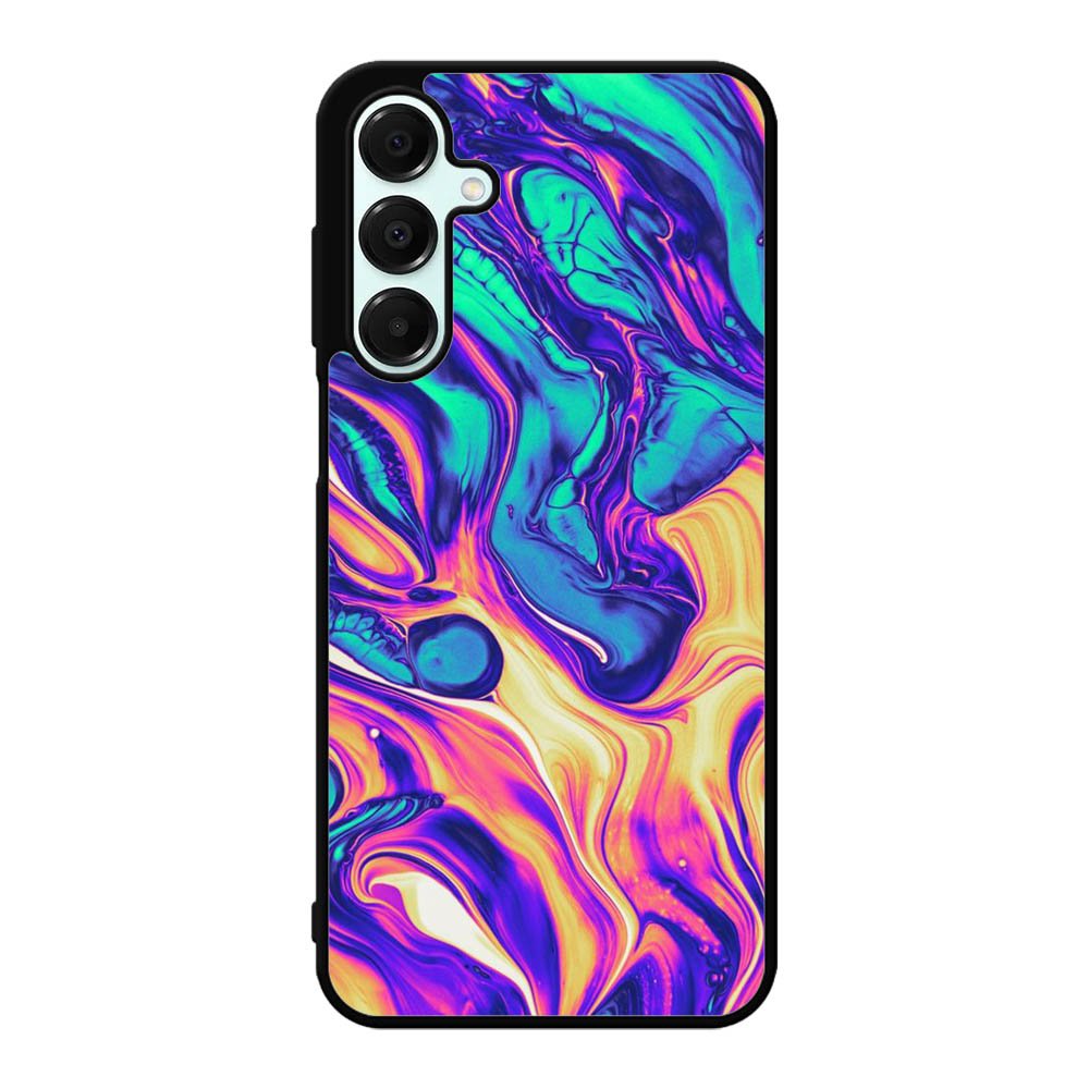 Swirl Paint Blue and Yellow Samsung Galaxy A16 Case OV10837