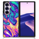 Swirl Paint Blue and Yellow Samsung Galaxy Z Fold 7 Case OV10837