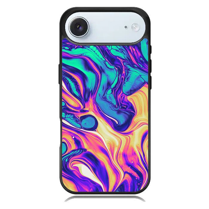 Swirl Paint Blue and Yellow iPhone 17 Air Case OV10837