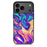Swirl Paint Blue and Yellow iPhone 17 Pro Case RC10837