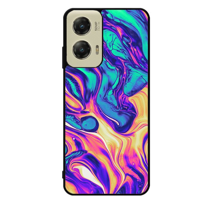 Swirl Paint Blue and Yellow Motorola Moto G Stylus 5G 2024 Case OV10837